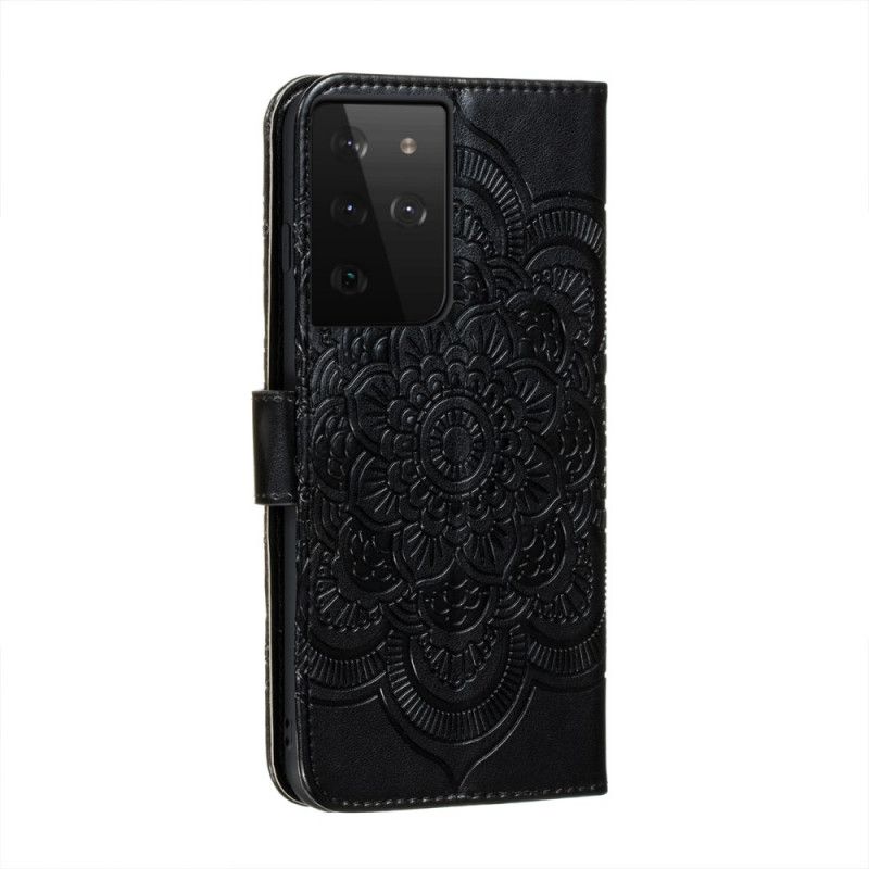 Folio Deksel Samsung Galaxy S21 Ultra 5G Svart Hele Mandala