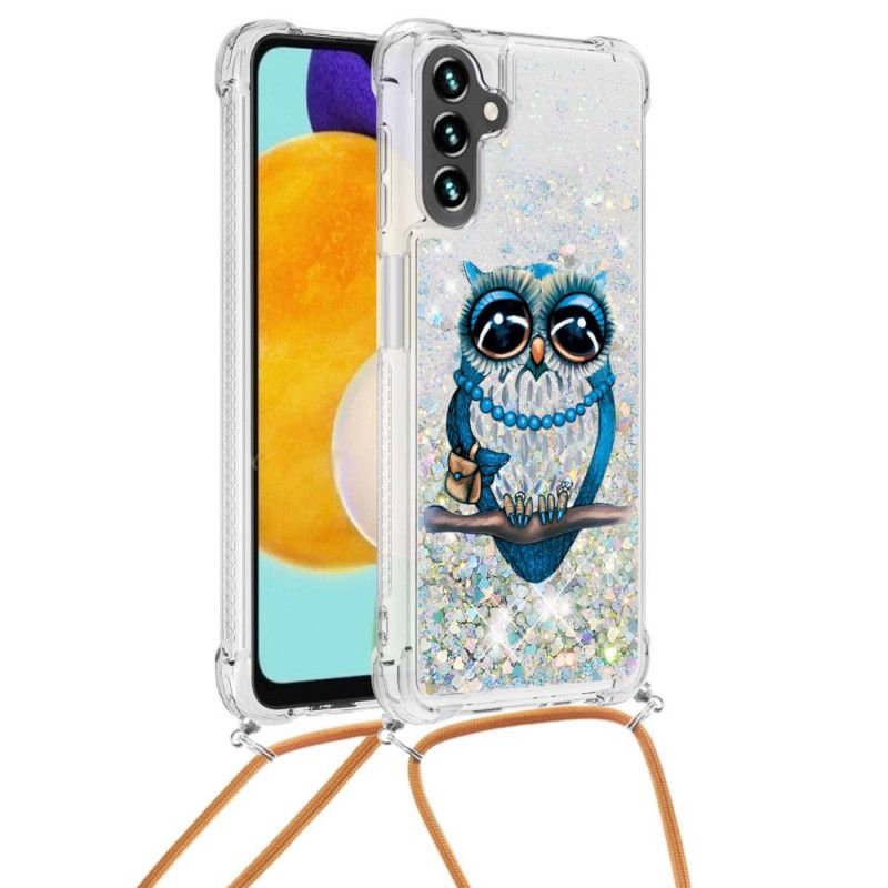 Deksel Samsung Galaxy A13 5g Miss Owl Glitter Snøre Beskyttelse Deksel