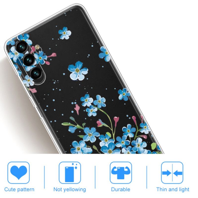 Deksel Samsung Galaxy A13 5g Mobildeksel Blå Blomster