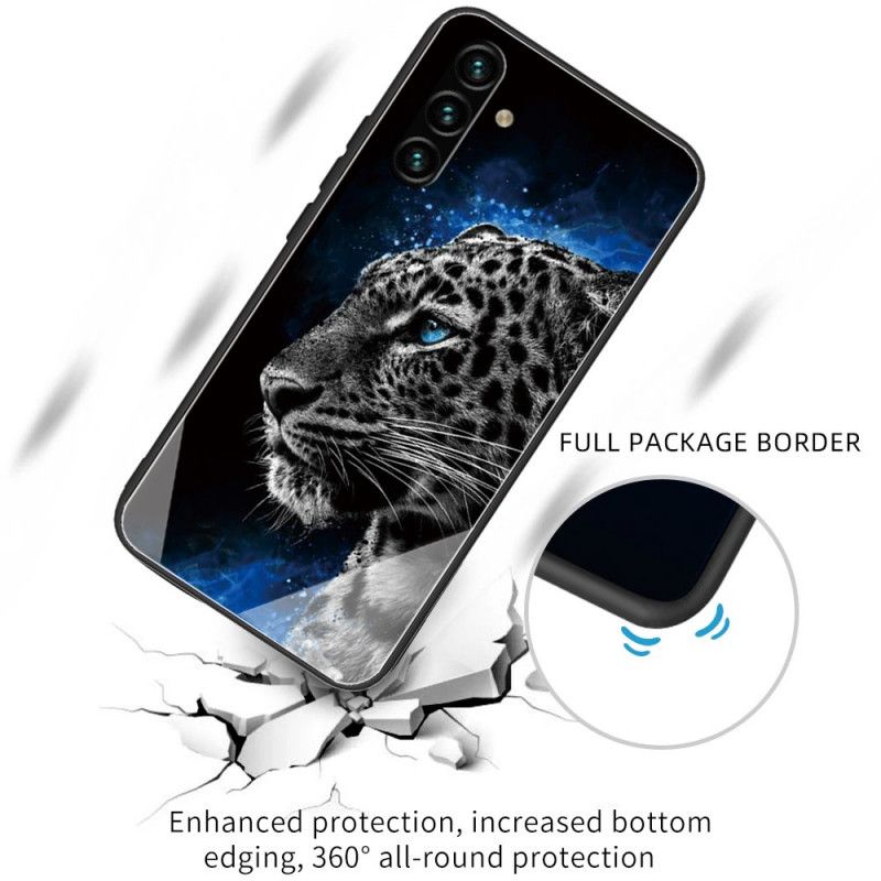 Deksel Samsung Galaxy A13 5g Mobildeksel Herdet Glass Feline Face