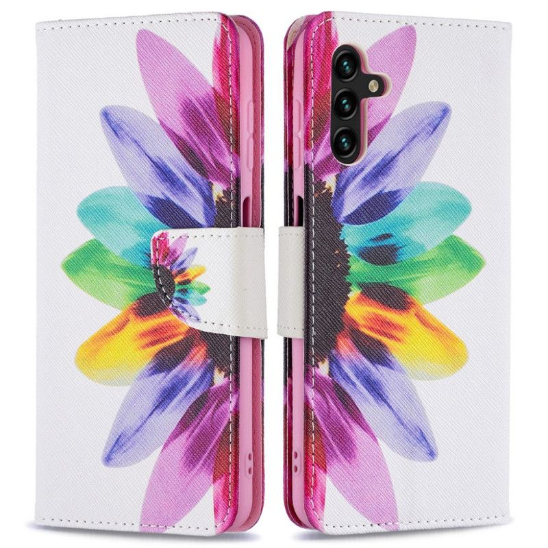 Folio Deksel Samsung Galaxy A13 5g Blomsterakvarell Beskyttelse Deksel