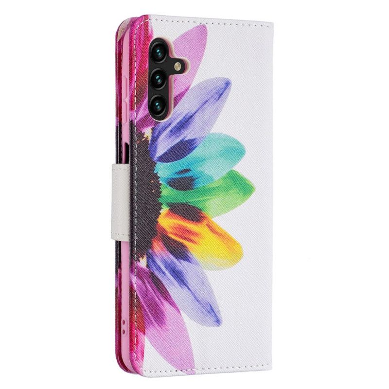 Folio Deksel Samsung Galaxy A13 5g Blomsterakvarell Beskyttelse Deksel