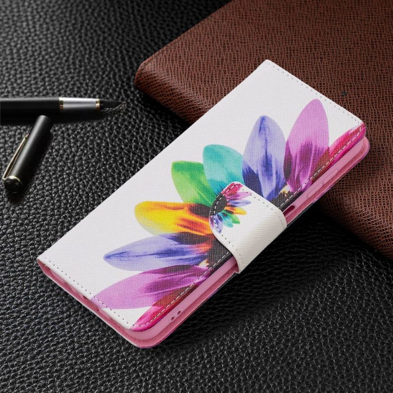 Folio Deksel Samsung Galaxy A13 5g Blomsterakvarell Beskyttelse Deksel