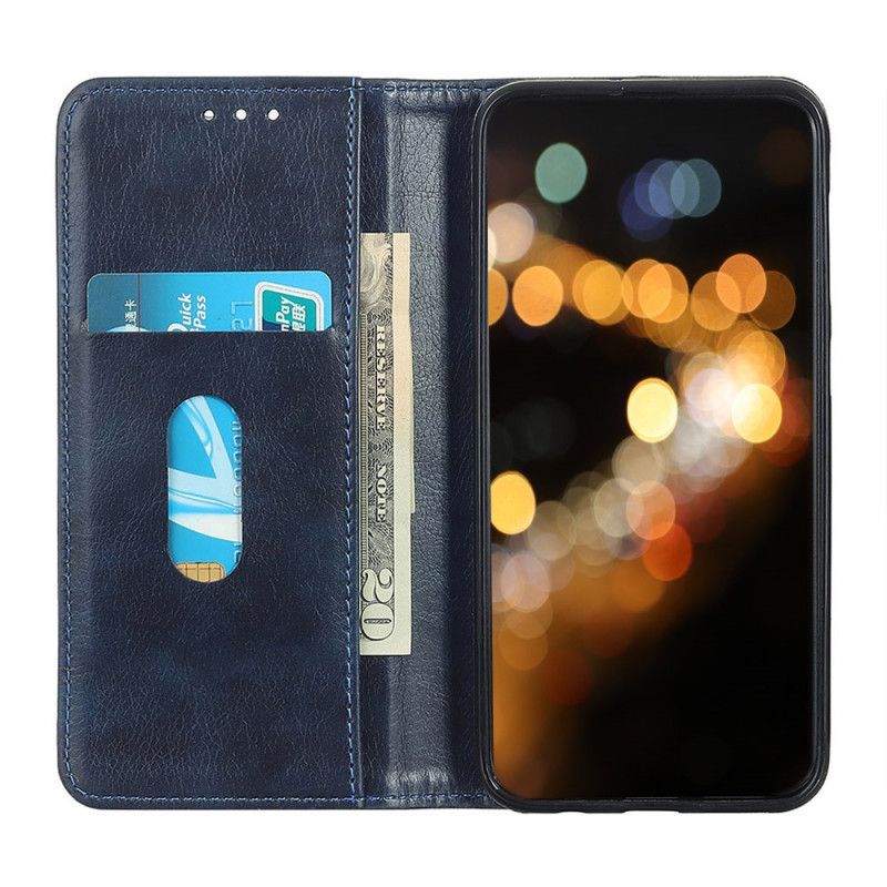 Folio Deksel Samsung Galaxy A13 5g Elegance Split Litchi Leather