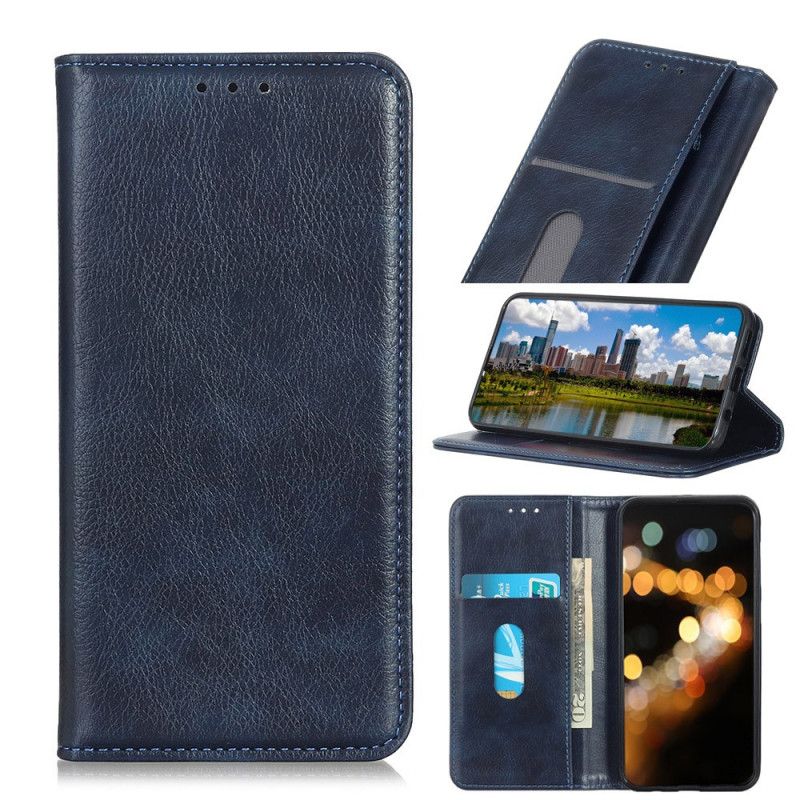 Folio Deksel Samsung Galaxy A13 5g Elegance Split Litchi Leather