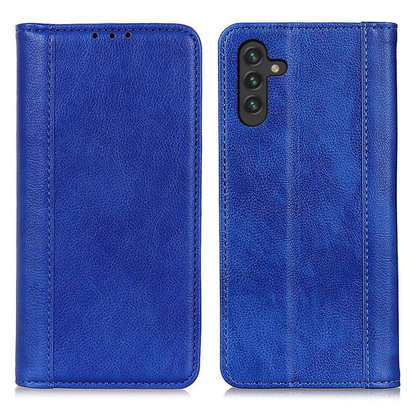 Folio Deksel Samsung Galaxy A13 5g Elegance Split Litchi Leather