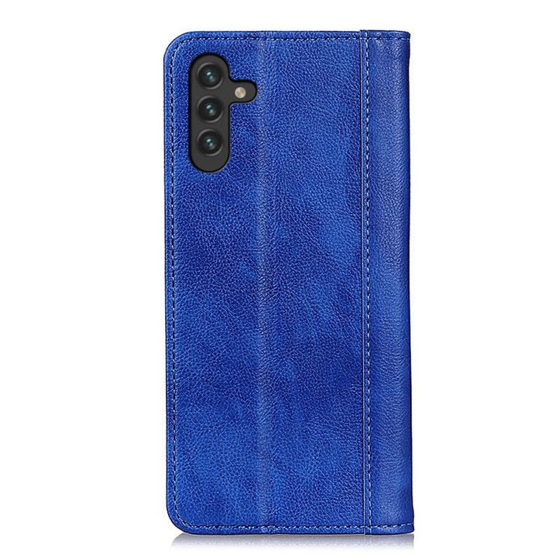 Folio Deksel Samsung Galaxy A13 5g Elegance Split Litchi Leather