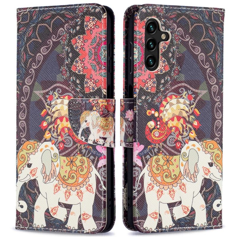 Folio Deksel Samsung Galaxy A13 5g Indisk Elefant Beskyttelse Deksel