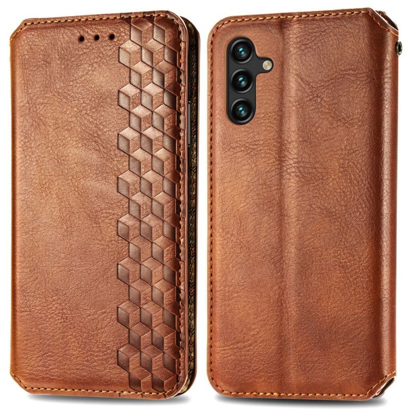 Folio Deksel Samsung Galaxy A13 5g Leather Effect Diamond Texture Beskyttelse Deksel