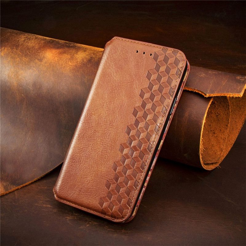 Folio Deksel Samsung Galaxy A13 5g Leather Effect Diamond Texture Beskyttelse Deksel