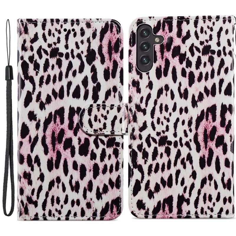 Folio Deksel Samsung Galaxy A13 5g Leopardtrykk