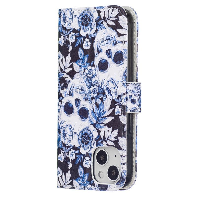 Folio Deksel Samsung Galaxy A13 5g Retro Skulls Beskyttelse Deksel