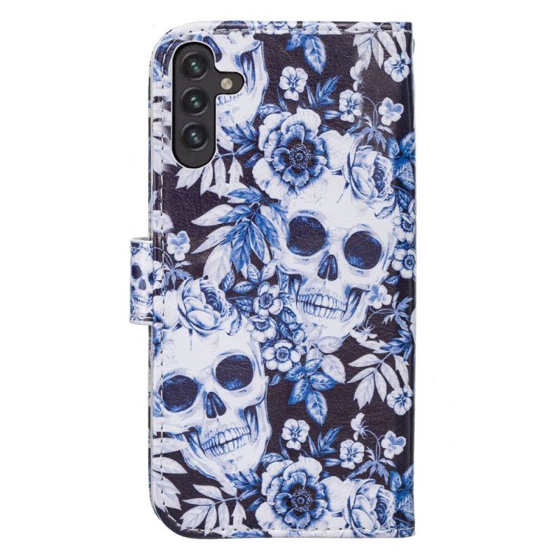 Folio Deksel Samsung Galaxy A13 5g Retro Skulls Beskyttelse Deksel