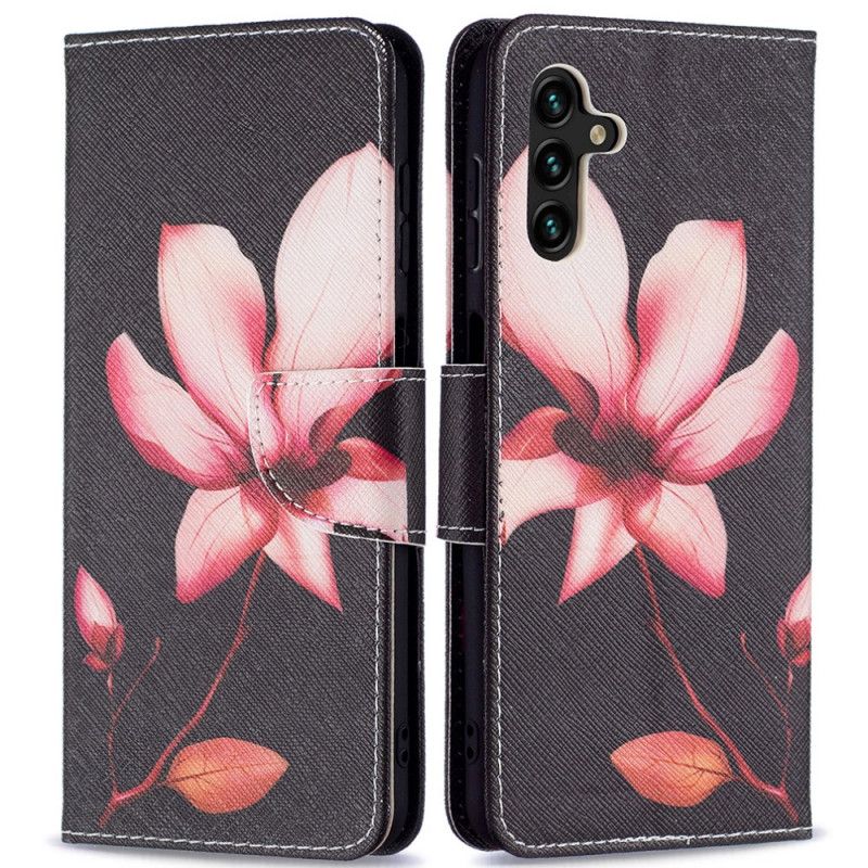 Folio Deksel Samsung Galaxy A13 5g Rosa Blomst Beskyttelse Deksel