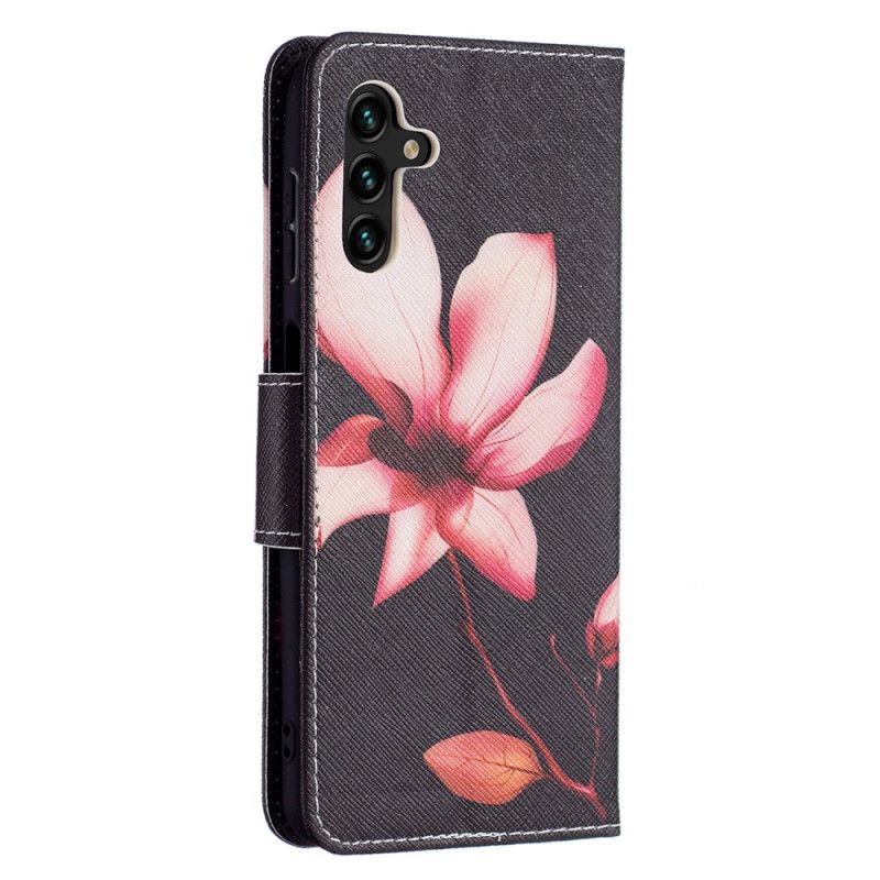 Folio Deksel Samsung Galaxy A13 5g Rosa Blomst Beskyttelse Deksel