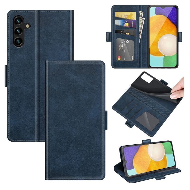 Folio Deksel Samsung Galaxy A13 5g Skinneffektdesign Beskyttelse Deksel