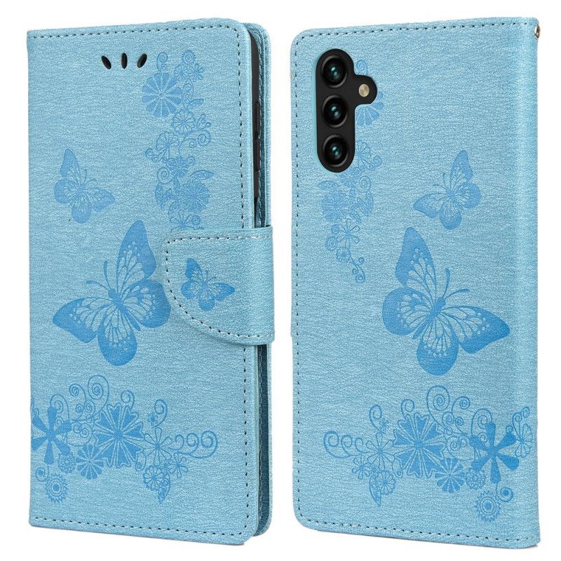 Folio Deksel Samsung Galaxy A13 5g Splendid Strap Sommerfugler