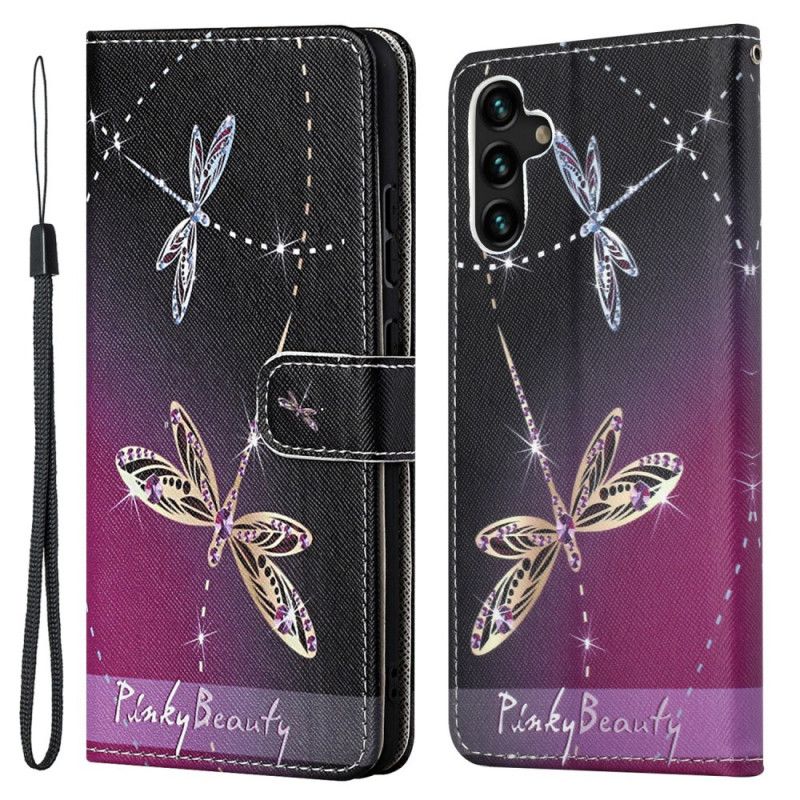 Folio Deksel Samsung Galaxy A13 5g Strappy Dragonflies