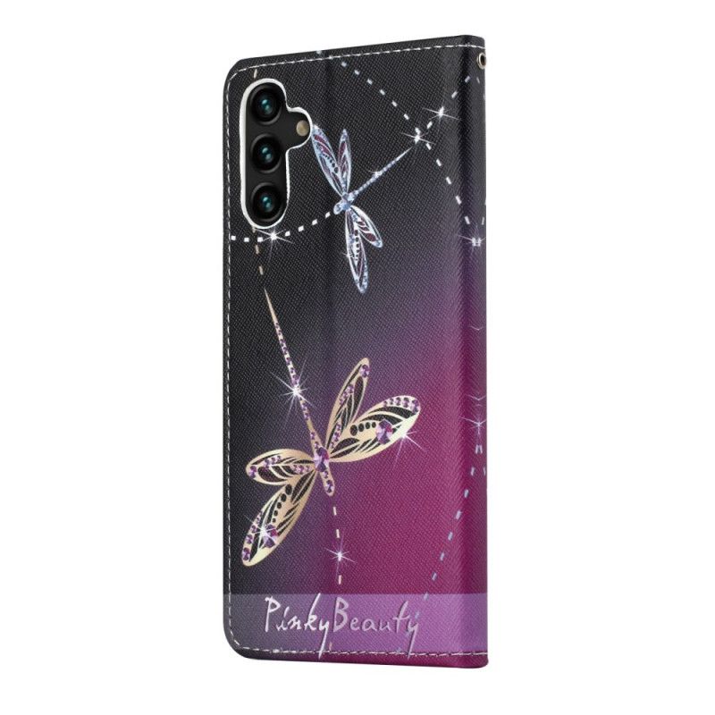 Folio Deksel Samsung Galaxy A13 5g Strappy Dragonflies