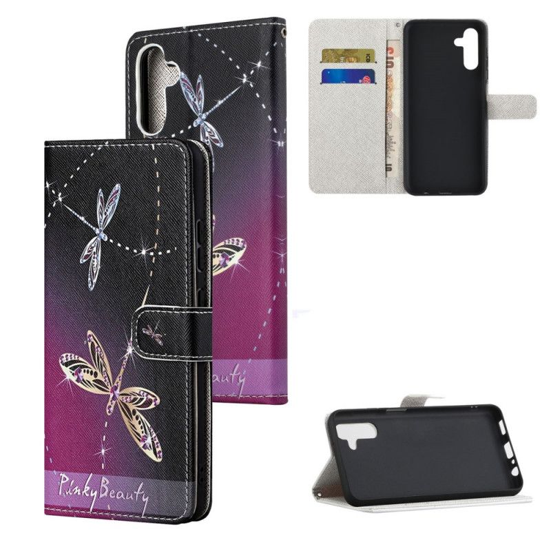 Folio Deksel Samsung Galaxy A13 5g Strappy Dragonflies