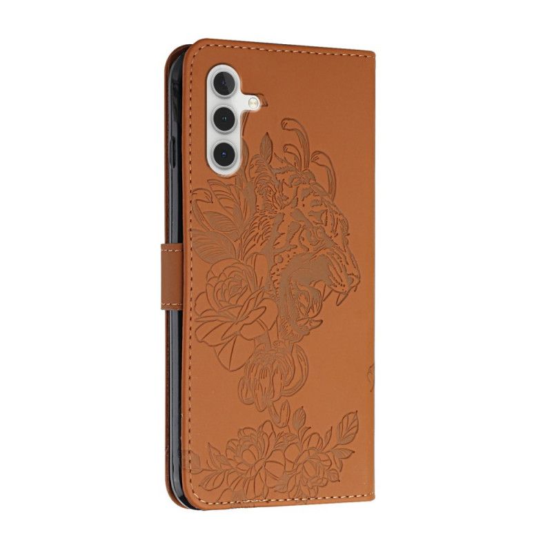 Folio Deksel Samsung Galaxy A13 5g Tiger Baroque Strap