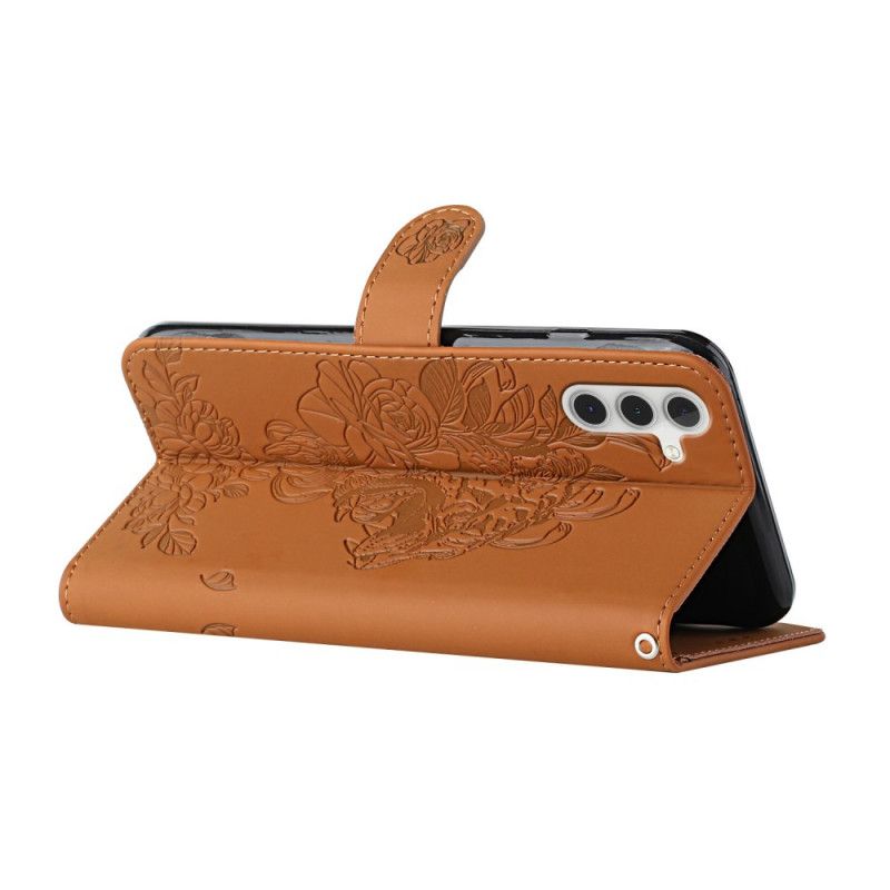 Folio Deksel Samsung Galaxy A13 5g Tiger Baroque Strap