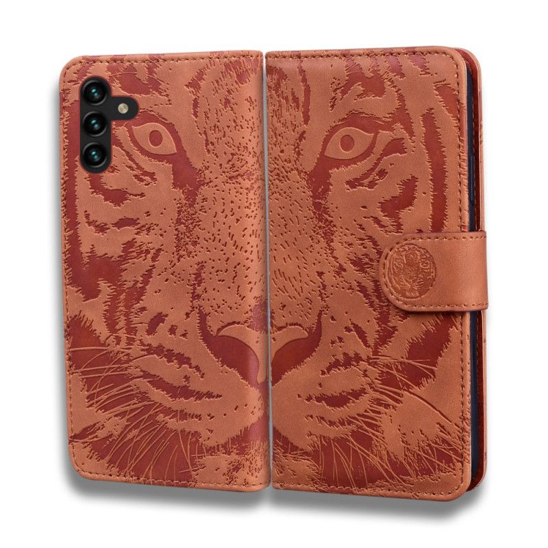 Folio Deksel Samsung Galaxy A13 5g Tiger Face Print Beskyttelse Deksel