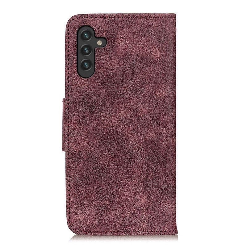 Folio Deksel Samsung Galaxy A13 5g Vintage Splittskinn