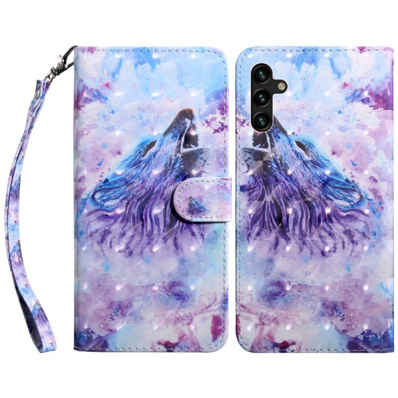 Folio Deksel Samsung Galaxy A13 5g Wolf Watercolor