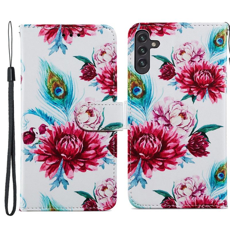 Folio Deksel Til Samsung Galaxy A13 5g Intense Blomster