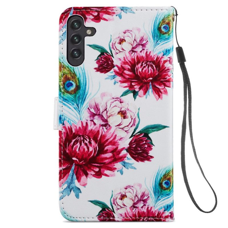 Folio Deksel Til Samsung Galaxy A13 5g Intense Blomster