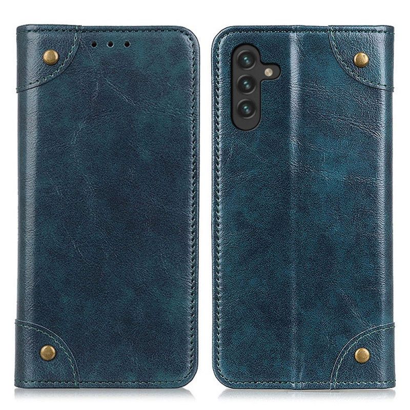 Folio Deksel Til Samsung Galaxy A13 5g Vintage Rivets-versjon