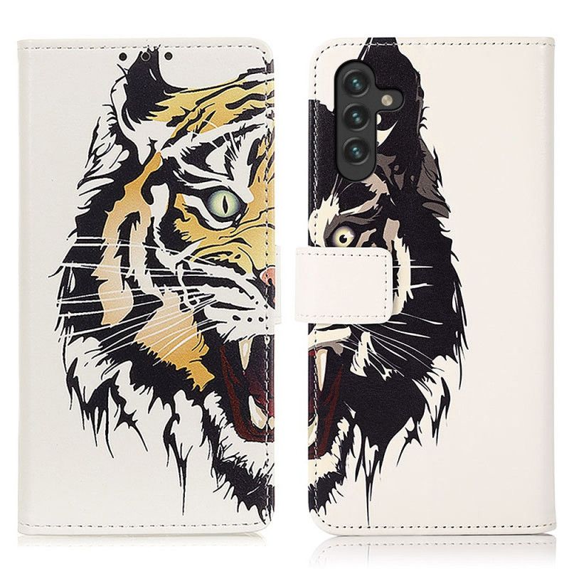 Lærdeksel Folio Deksel Samsung Galaxy A13 5g Fierce Tiger