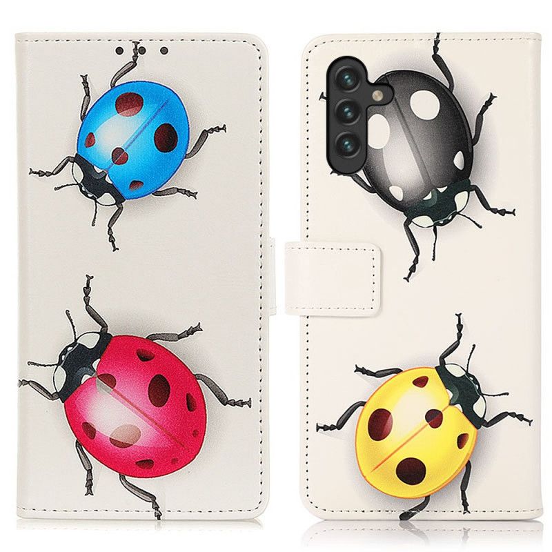 Lærdeksel Folio Deksel Samsung Galaxy A13 5g Ladybugs