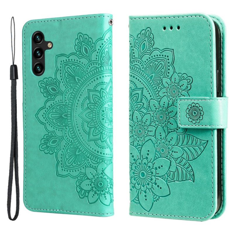 Lærdeksel Folio Deksel Samsung Galaxy A13 5g Mobildeksel Blomstermandala