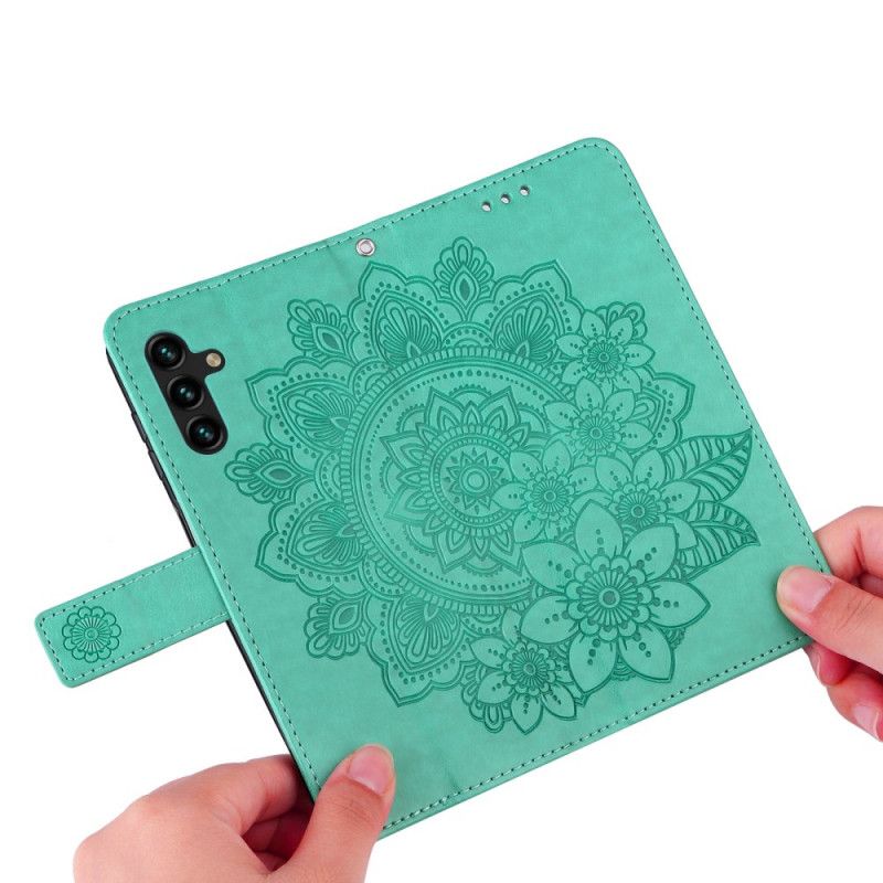 Lærdeksel Folio Deksel Samsung Galaxy A13 5g Mobildeksel Blomstermandala