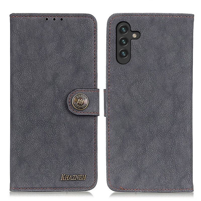 Lærdeksel Folio Deksel Samsung Galaxy A13 5g Mobildeksel Khazneh Retro Split Leather