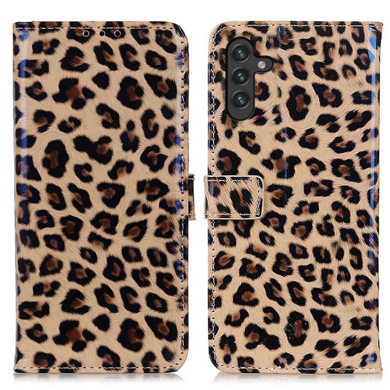 Lærdeksel Folio Deksel Samsung Galaxy A13 5g Mobildeksel Leopard