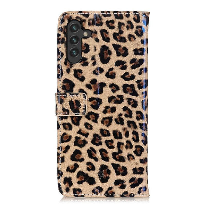 Lærdeksel Folio Deksel Samsung Galaxy A13 5g Mobildeksel Leopard