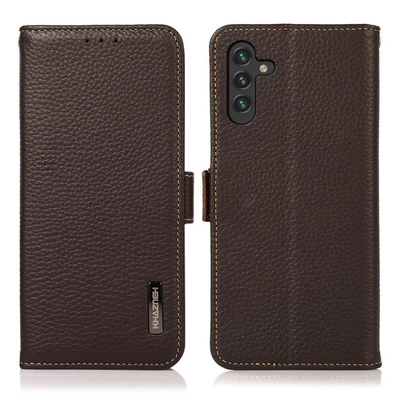 Lærdeksel Folio Deksel Samsung Galaxy A13 5g Mobildeksel Litchi Leather Khazneh Rfid