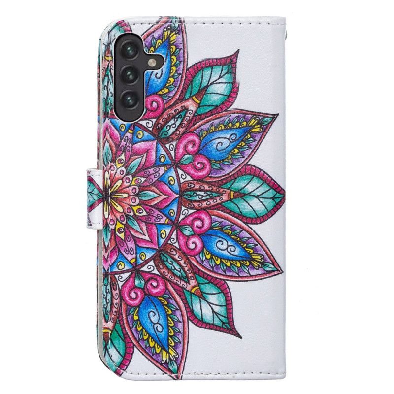 Lærdeksel Folio Deksel Samsung Galaxy A13 5g Mobildeksel Tegnet Mandala