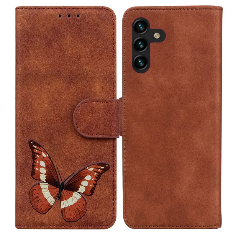 Lærdeksel Folio Deksel Samsung Galaxy A13 5g Skin-touch Butterfly