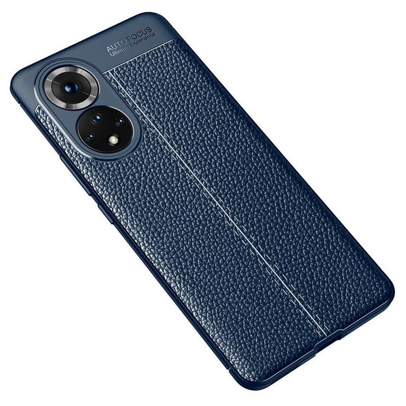 Deksel Huawei Nova 9 / Honor 50 Double Line Litchi Leather Effect