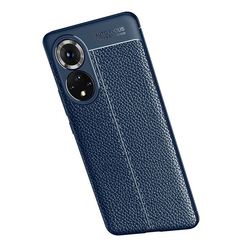 Deksel Huawei Nova 9 / Honor 50 Double Line Litchi Leather Effect