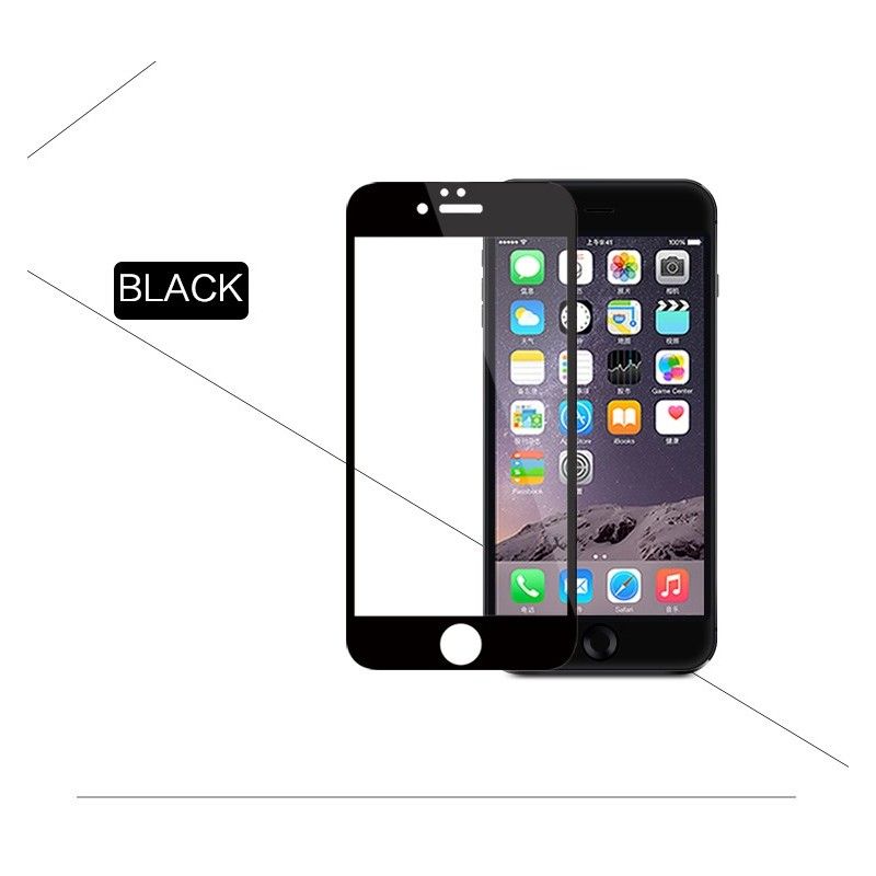 Beskyttelse Av Herdet Glass For iPhone 6 / 6S Svart Skjermen