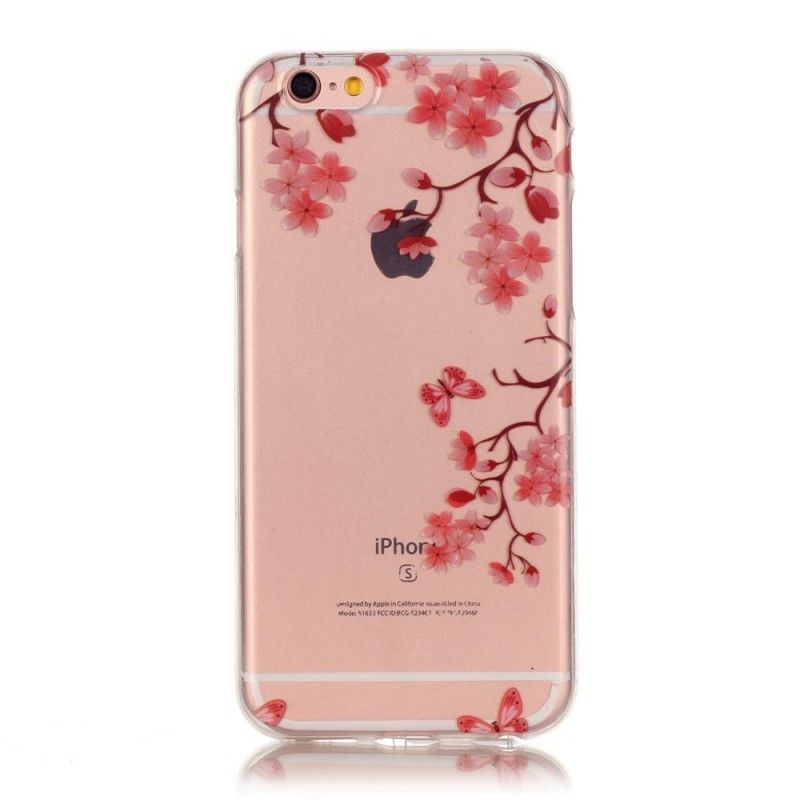 Deksel for iPhone 6 / 6S Gjennomsiktig Blomstrende Tre