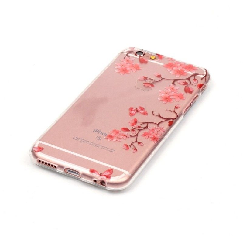 Deksel for iPhone 6 / 6S Gjennomsiktig Blomstrende Tre