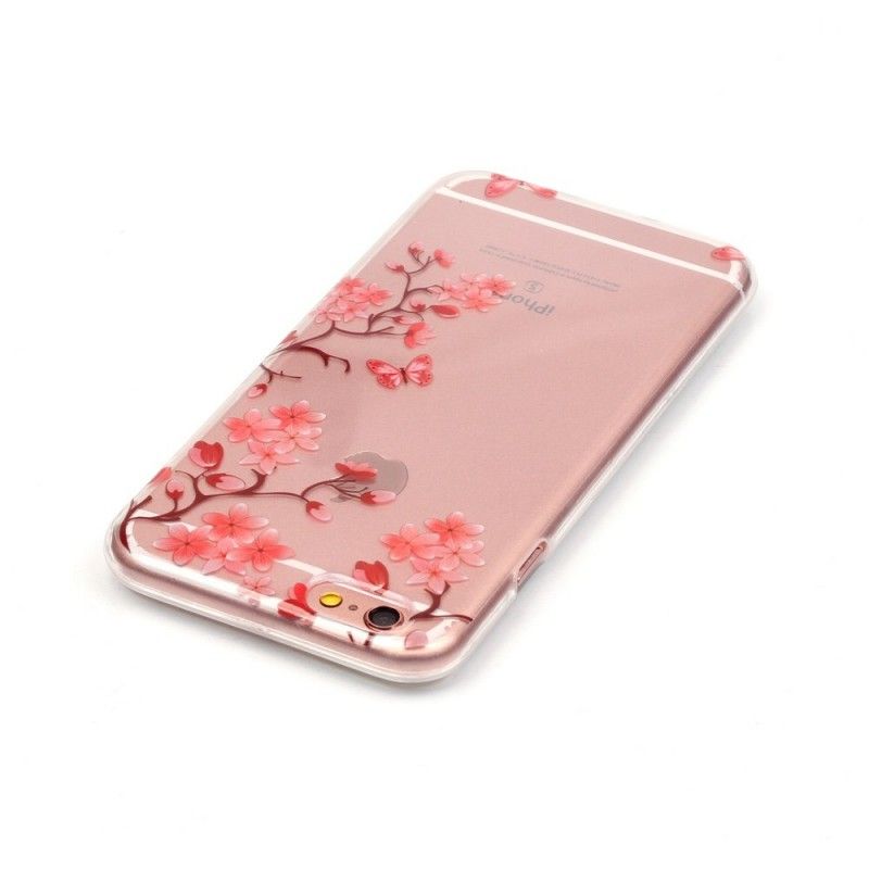 Deksel for iPhone 6 / 6S Gjennomsiktig Blomstrende Tre