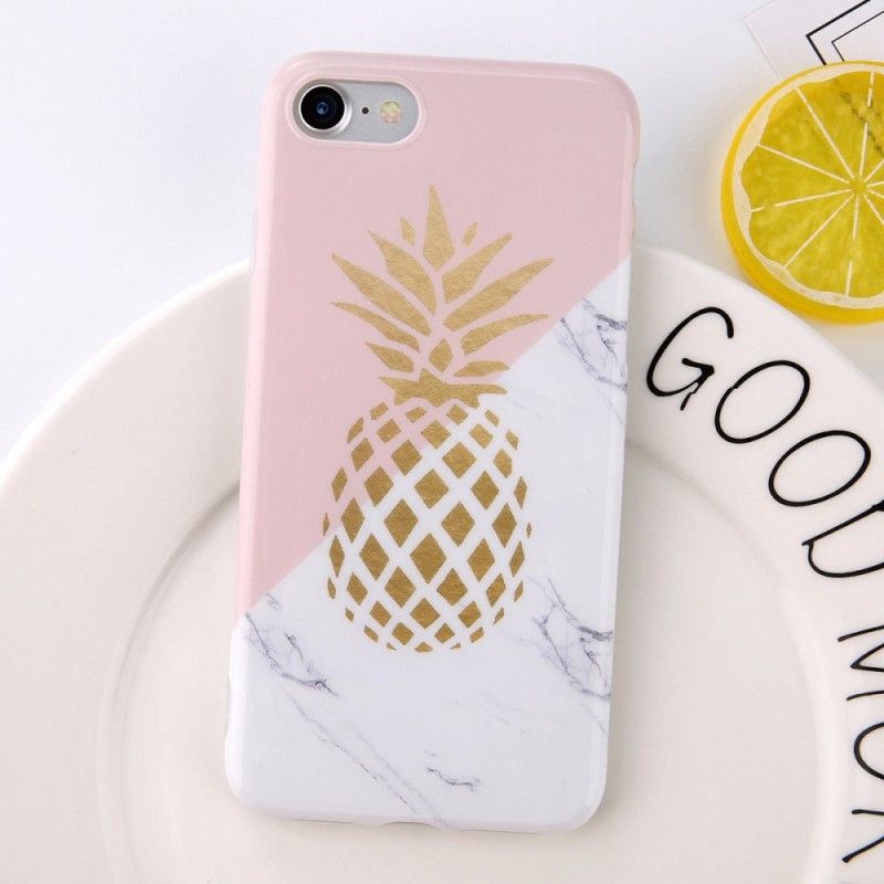 Deksel for iPhone 6 / 6S Marmorert Ananas