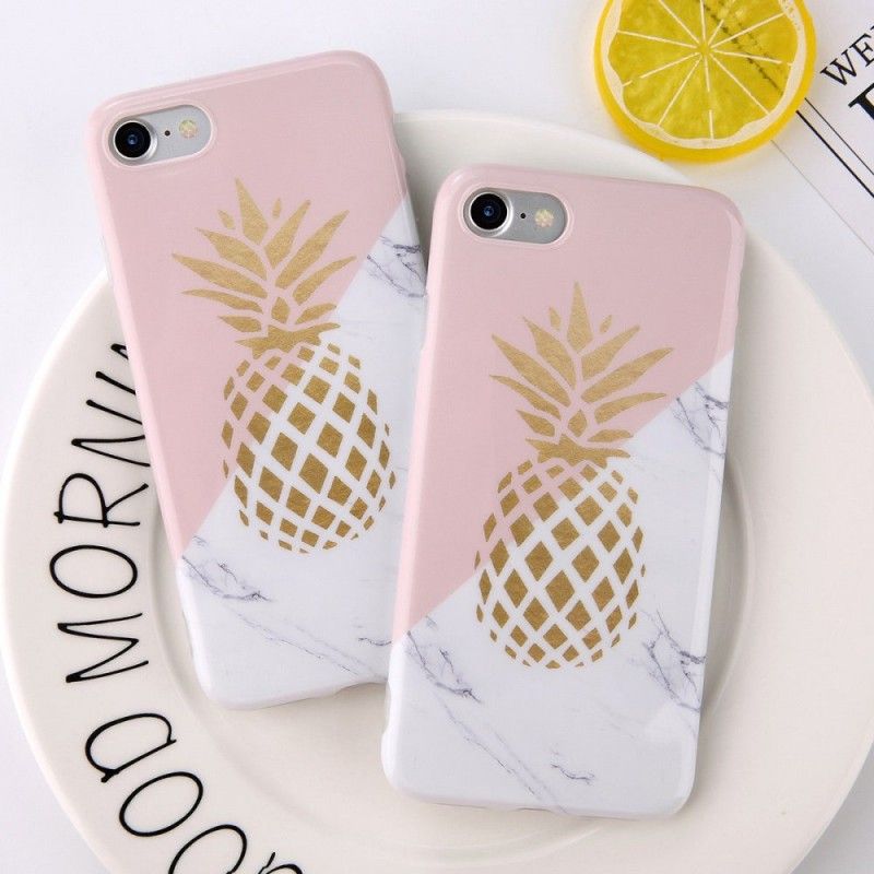 Deksel for iPhone 6 / 6S Marmorert Ananas